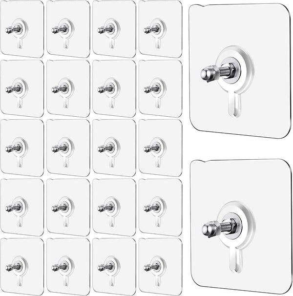 Wall Mount Screw Hooks for Kitchen Bathroom Bedroom Living Room 10 Pcs